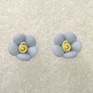 Blue & Yellow Flower Stud Earrings